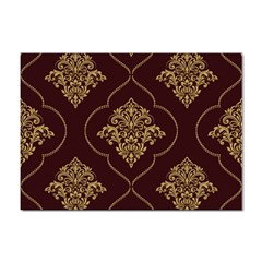 Vector Gold Ornament Pattern Seamless Damask Sticker A4 (100 Pack) by danenraven