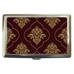 Vector Gold Ornament Pattern Seamless Damask Cigarette Money Case by danenraven