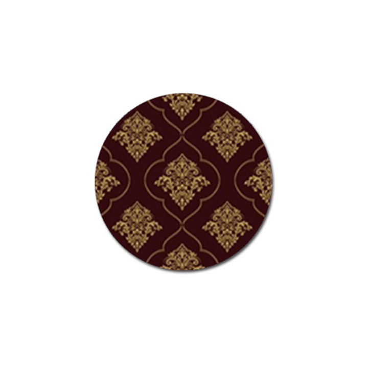 Vector Gold Ornament Pattern Seamless Damask Golf Ball Marker