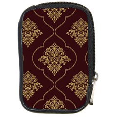 Vector Gold Ornament Pattern Seamless Damask Compact Camera Leather Case by danenraven