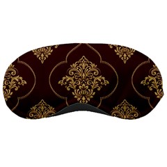 Vector Gold Ornament Pattern Seamless Damask Sleeping Mask by danenraven