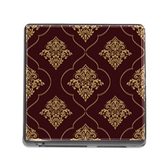 Vector Gold Ornament Pattern Seamless Damask Memory Card Reader (square 5 Slot) by danenraven