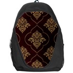 Vector Gold Ornament Pattern Seamless Damask Backpack Bag Front