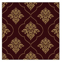 Vector Gold Ornament Pattern Seamless Damask Square Satin Scarf (36  X 36 ) by danenraven