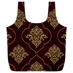 Vector Gold Ornament Pattern Seamless Damask Full Print Recycle Bag (xxxl)