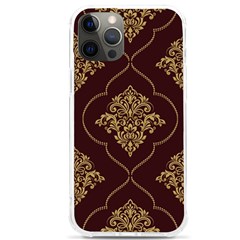 Vector Gold Ornament Pattern Seamless Damask Iphone 12 Pro Max Tpu Uv Print Case by danenraven