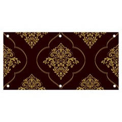 Vector Gold Ornament Pattern Seamless Damask Banner And Sign 6  X 3  by danenraven