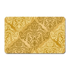 Damas Pattern Vector Texture Gold Ornament With Seamless Magnet (rectangular) by danenraven