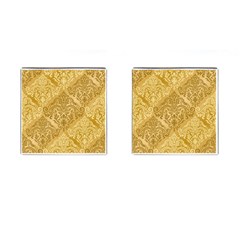 Damas Pattern Vector Texture Gold Ornament With Seamless Cufflinks (square) by danenraven