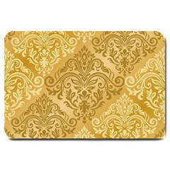 Damas Pattern Vector Texture Gold Ornament With Seamless Large Doormat