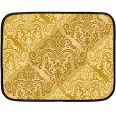 Damas Pattern Vector Texture Gold Ornament With Seamless Two Sides Fleece Blanket (mini) by danenraven