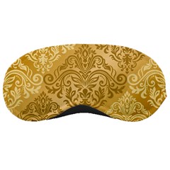 Damas Pattern Vector Texture Gold Ornament With Seamless Sleeping Mask by danenraven