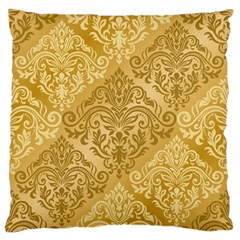 Damas Pattern Vector Texture Gold Ornament With Seamless Standard Premium Plush Fleece Cushion Case (two Sides)