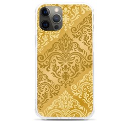 Damas Pattern Vector Texture Gold Ornament With Seamless Iphone 12 Pro Max Tpu Uv Print Case by danenraven