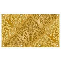 Damas Pattern Vector Texture Gold Ornament With Seamless Banner And Sign 7  X 4  by danenraven