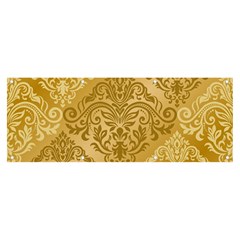 Damas Pattern Vector Texture Gold Ornament With Seamless Banner And Sign 8  X 3  by danenraven