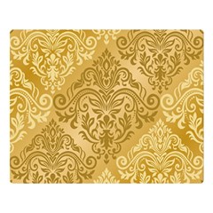 Damas Pattern Vector Texture Gold Ornament With Seamless Premium Plush Fleece Blanket (large) by danenraven