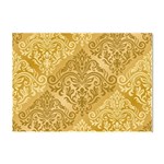 Damas Pattern Vector Texture Gold Ornament With Seamless Crystal Sticker (A4) Front