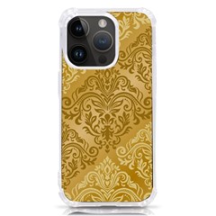 Damas Pattern Vector Texture Gold Ornament With Seamless Iphone 14 Pro Tpu Uv Print Case