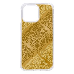 Damas Pattern Vector Texture Gold Ornament With Seamless Iphone 14 Pro Max Tpu Uv Print Case