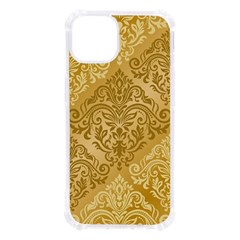 Damas Pattern Vector Texture Gold Ornament With Seamless Iphone 13 Tpu Uv Print Case