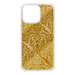 Damas Pattern Vector Texture Gold Ornament With Seamless Iphone 13 Pro Tpu Uv Print Case