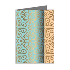 Gold Pattern Texture Golden Ornament Mini Greeting Card by danenraven