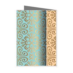 Gold Pattern Texture Golden Ornament Mini Greeting Cards (pkg Of 8) by danenraven