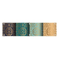 Gold Pattern Texture Golden Ornament Banner And Sign 4  X 1 