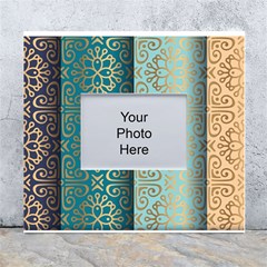 Gold Pattern Texture Golden Ornament White Wall Photo Frame 5  X 7 