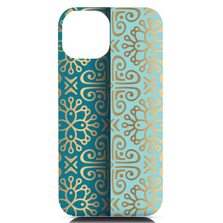 Gold Pattern Texture Golden Ornament iPhone 14 Black UV Print Case