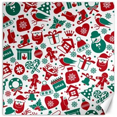 Background Vector Texture Christmas Winter Pattern Seamless Canvas 16  X 16  by danenraven