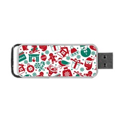 Background Vector Texture Christmas Winter Pattern Seamless Portable Usb Flash (two Sides) by danenraven