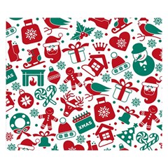 Background Vector Texture Christmas Winter Pattern Seamless Two Sides Premium Plush Fleece Blanket (small) by danenraven