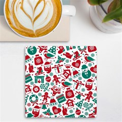 Background Vector Texture Christmas Winter Pattern Seamless Uv Print Square Tile Coaster  by danenraven