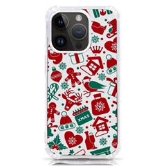 Background Vector Texture Christmas Winter Pattern Seamless Iphone 14 Pro Tpu Uv Print Case by danenraven