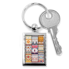 Pattern Texture Multi Colored Variation Key Chain (rectangle) by danenraven