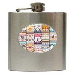 Pattern Texture Multi Colored Variation Hip Flask (6 Oz) by danenraven