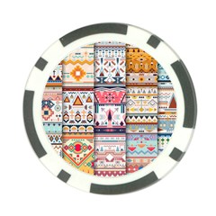 Pattern Texture Multi Colored Variation Poker Chip Card Guard by danenraven