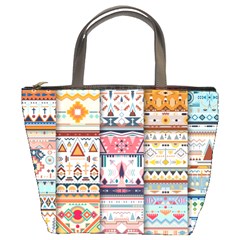 Pattern Texture Multi Colored Variation Bucket Bag by danenraven