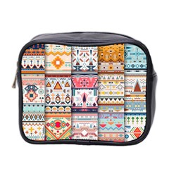 Pattern Texture Multi Colored Variation Mini Toiletries Bag (two Sides) by danenraven