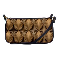 Brown Abstract Background Texture Pattern Seamless Shoulder Clutch Bag by danenraven