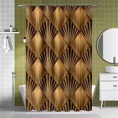 Brown Abstract Background Texture Pattern Seamless Shower Curtain 48  X 72  (small)  by danenraven