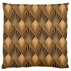 Brown Abstract Background Texture Pattern Seamless Large Premium Plush Fleece Cushion Case (two Sides) by danenraven