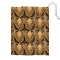 Brown Abstract Background Texture Pattern Seamless Drawstring Pouch (4xl) by danenraven