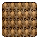 Brown Abstract Background Texture Pattern Seamless Square Glass Fridge Magnet (4 pack) Front