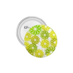 Flowers Green Texture With Pattern Leaves Shape Seamless 1.75  Buttons