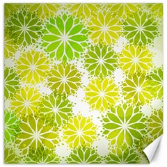 Flowers Green Texture With Pattern Leaves Shape Seamless Canvas 12  x 12 