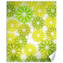 Flowers Green Texture With Pattern Leaves Shape Seamless Canvas 16  x 20 