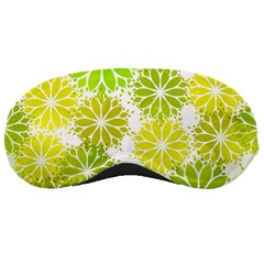 Flowers Green Texture With Pattern Leaves Shape Seamless Sleeping Mask